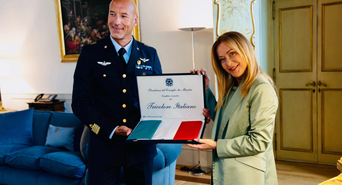 Giorgia Meloni incontra Luca Parmitano