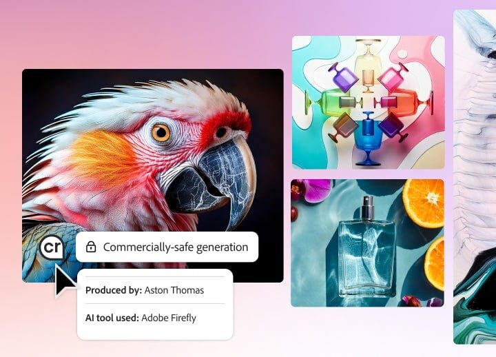Screenshot di Adobe Firefly in uso
